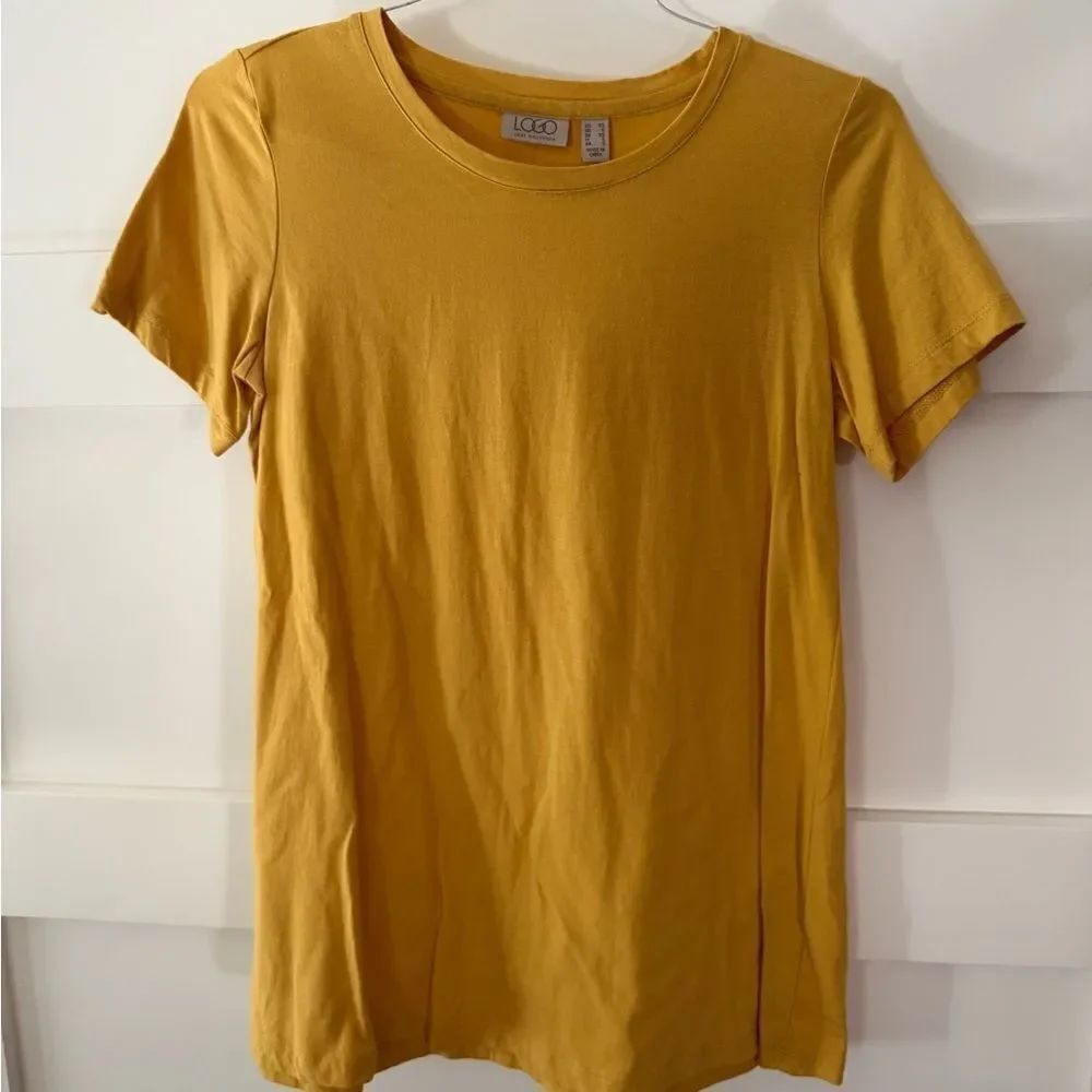 Logo by Lori Goldstein Mustard Yellow Women's Top size XS